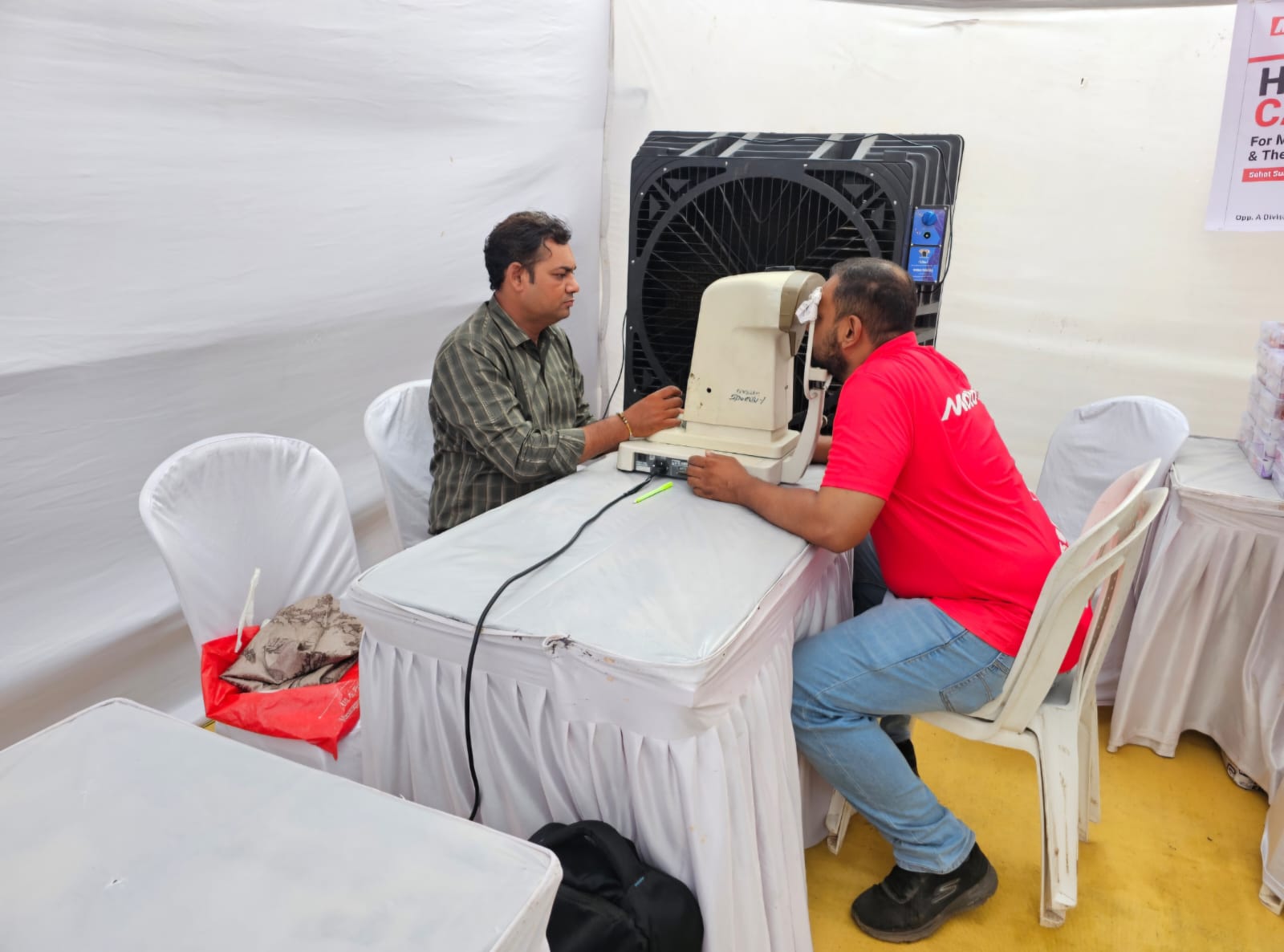 Eyecheck at Bhavnagar camp